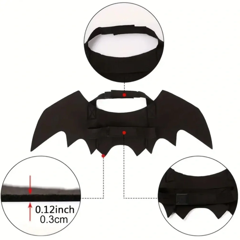 Black Bat Wings Costume for Cats